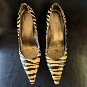 Antonio Melani Animal Print Cow Hair Heels
